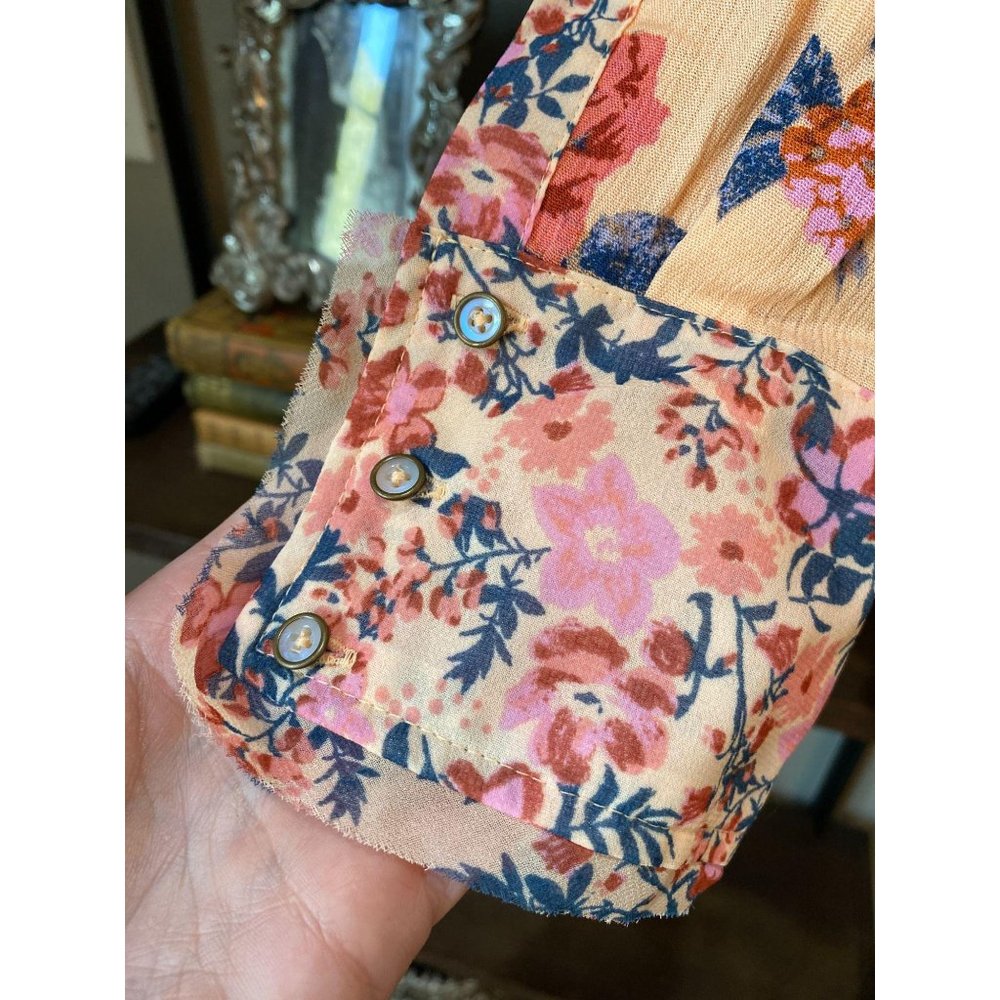 Free People Hold On To Me Floral Top NWT XS - Picture 8 of 11